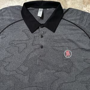 UNRL Barstool Sports Polo Shirt Mens 2XL Grey Camo Short Sleeve Golf Stretch